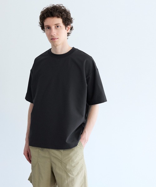 coca(coca)(コカ)の「シアサッカー半袖トップス(Tシャツ/カットソー・メンズ・カーキ/ブラック・L/XL/M)」の8枚目の写真