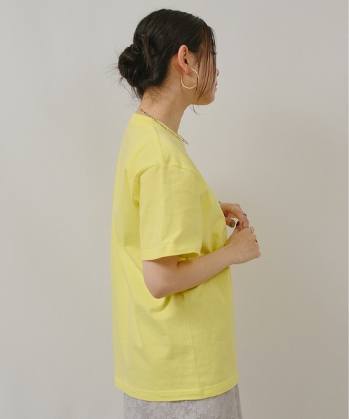 palm RICHE(ポームリシュ)の「箔ロゴプリントT(Tシャツ/カットソー・レディース・ブラック/ライトイエロー/オフホワイト・M)」の11枚目の写真
