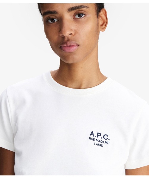 A.P.C.（アーペーセー）の「T-SHIRT RUE MADAME F（Tシャツ/カットソー・レディース・ブラック/ホワイト・S/M/L）」の6枚目の写真