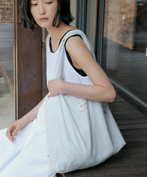 STEP AROUND（ステップアラウンド）の「Stripe Cotton Shoulder Bag_BLUE（チャーム）」