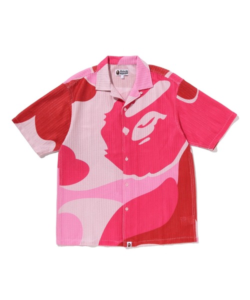 A BATHING APE(アベイシングエイプ)の「MEGA ABC CAMO MESH SHIRT(シャツ/ブラウス・メンズ・ブルー/ピンク/グリーン・MEDIUM/LARGE/X-LARGE/SMALL)」の1枚目の写真