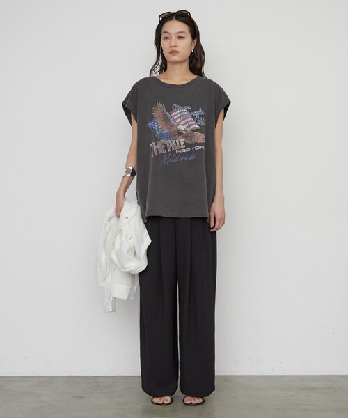 LOUNGEDRESS（ラウンジドレス）の「【GOOD ROCK SPEED】EAGLEフレンチT（Tシャツ/カットソー・レディース・ブラウン/ブラック・FREE）」の5枚目の写真