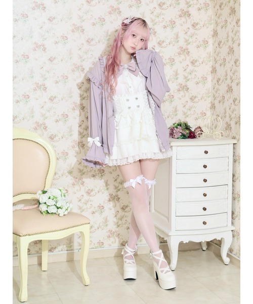 NOEMIE(ノエミー)の「うさみみシアーレースブルゾン(パーカー・レディース・ブラック/ピンク/オフホワイト・M)」の10枚目の写真