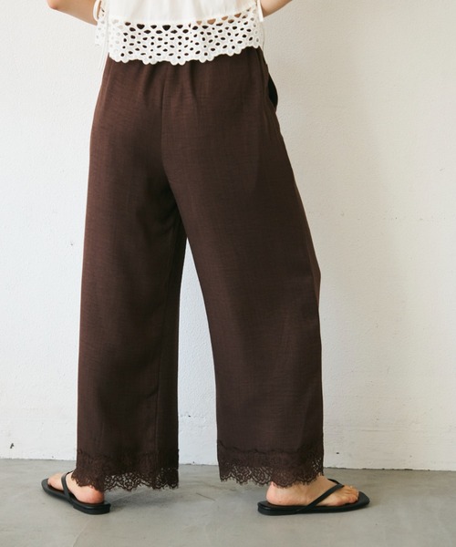 Trish(トリッシュ)の「麻調レースヘムパンツ(その他パンツ・レディース・ブラウン/アイボリー・SMALL/MEDIUM)」の20枚目の写真