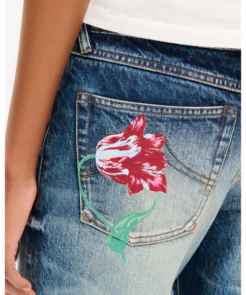 KENZO(ケンゾー)の「'KENZO Tulip' ストレート パンツ イン ジャパニーズ デニム(デニムパンツ・レディース・ブルー系その他7・27/25/26/28)」の4枚目の写真