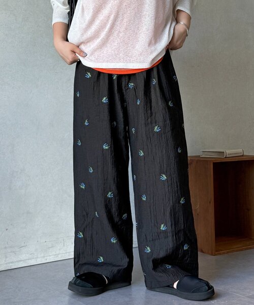 CPCM(シーピーシーエム)の「シアー花柄刺繍パンツ(その他パンツ・レディース・ブラック/アイボリー・FREE)」の18枚目の写真