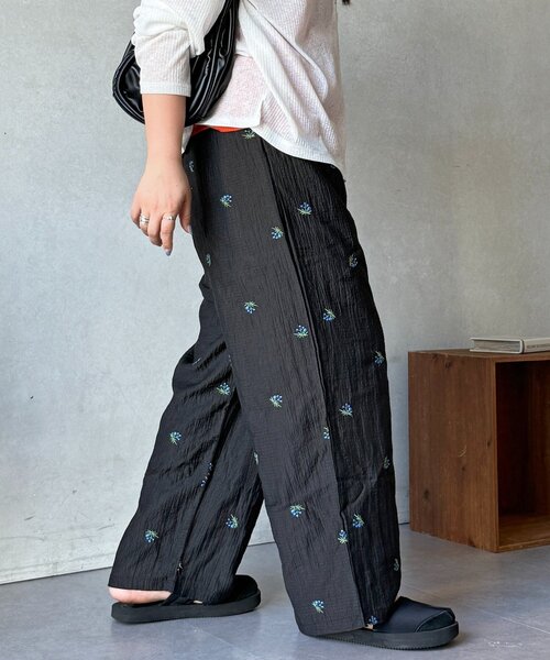 CPCM(シーピーシーエム)の「シアー花柄刺繍パンツ(その他パンツ・レディース・ブラック/アイボリー・FREE)」の21枚目の写真