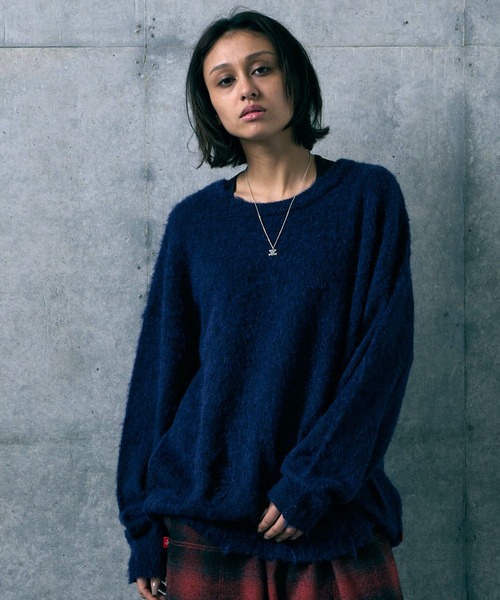 VIRGOwearworks（ヴァルゴウェアワークス）の「FRAYVEIL MOHAIR（ニット/セーター・メンズ・ブラック/ネイビー/グレー・2/3/4）」の3枚目の写真