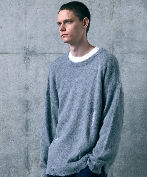 VIRGOwearworks（ヴァルゴウェアワークス）の「FRAYVEIL MOHAIR（ニット/セーター・メンズ・ブラック/ネイビー/グレー・2/3/4）」の14枚目の写真