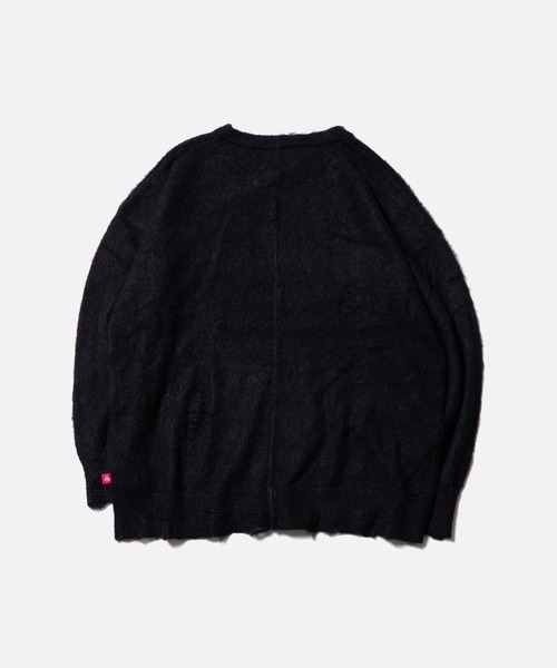 VIRGOwearworks（ヴァルゴウェアワークス）の「FRAYVEIL MOHAIR（ニット/セーター・メンズ・ブラック/ネイビー/グレー・2/3/4）」の5枚目の写真