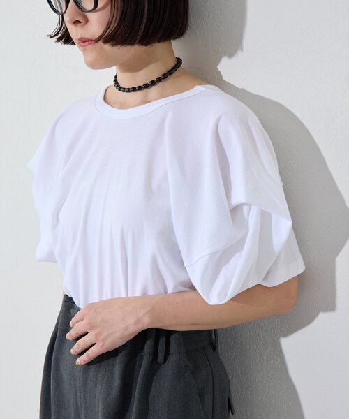 Whim Gazette（ウィムガゼット）の「【GEMINI】変形カットソー（Tシャツ/カットソー・レディース・ブラック/グレー/オフホワイト・FREE）」の12枚目の写真