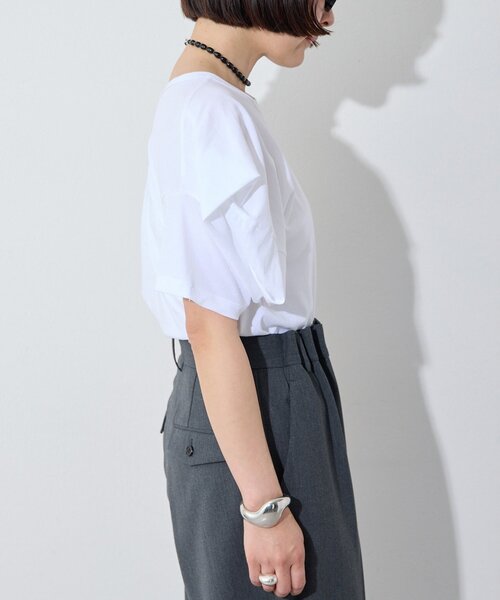 Whim Gazette（ウィムガゼット）の「【GEMINI】変形カットソー（Tシャツ/カットソー・レディース・ブラック/グレー/オフホワイト・FREE）」の11枚目の写真