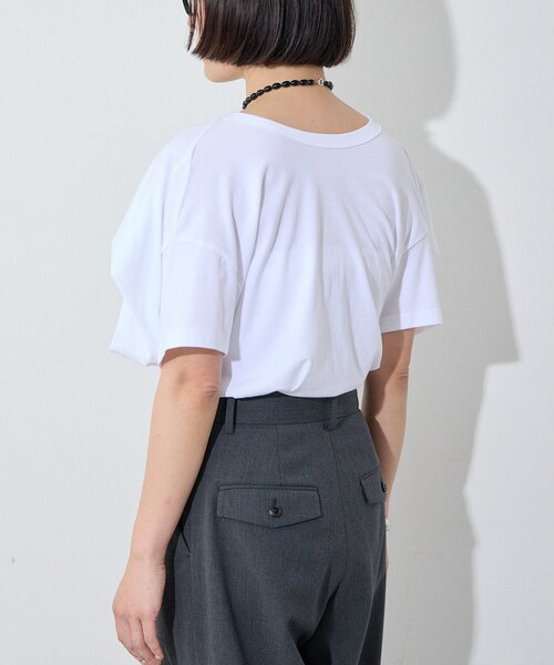 Whim Gazette（ウィムガゼット）の「【GEMINI】変形カットソー（Tシャツ/カットソー・レディース・ブラック/グレー/オフホワイト・FREE）」の8枚目の写真
