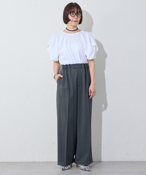 Whim Gazette（ウィムガゼット）の「【GEMINI】変形カットソー（Tシャツ/カットソー・レディース・ブラック/グレー/オフホワイト・FREE）」の13枚目の写真