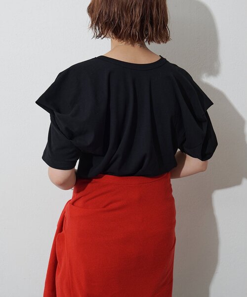 Whim Gazette（ウィムガゼット）の「【GEMINI】変形カットソー（Tシャツ/カットソー・レディース・ブラック/グレー/オフホワイト・FREE）」の19枚目の写真