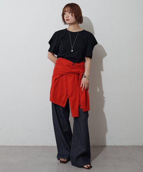 Whim Gazette（ウィムガゼット）の「【GEMINI】変形カットソー（Tシャツ/カットソー・レディース・ブラック/グレー/オフホワイト・FREE）」の22枚目の写真