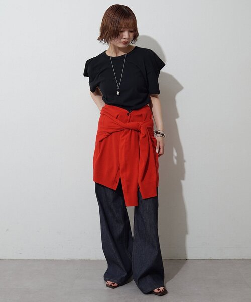 Whim Gazette（ウィムガゼット）の「【GEMINI】変形カットソー（Tシャツ/カットソー・レディース・ブラック/グレー/オフホワイト・FREE）」の14枚目の写真