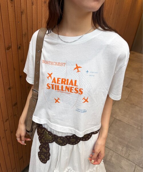 w closet(ダブルクローゼット)の「ピグメントプリントTシャツ 夏服(Tシャツ/カットソー・レディース・レッド/ブルー/ネイビー/オフホワイト・FREE)」の5枚目の写真