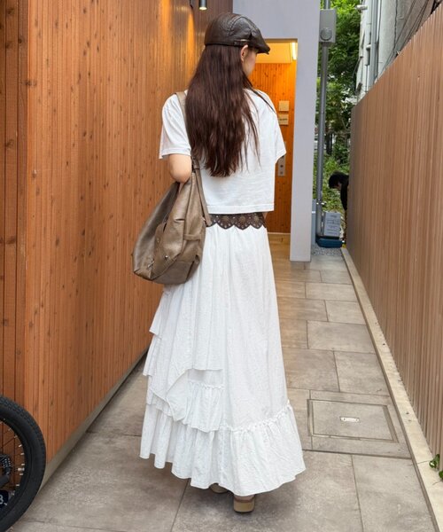 w closet(ダブルクローゼット)の「ピグメントプリントTシャツ 夏服(Tシャツ/カットソー・レディース・レッド/ブルー/ネイビー/オフホワイト・FREE)」の10枚目の写真