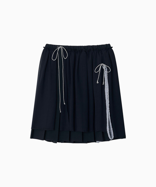 OHESHIO（オヘシオ）の「DRAWSTRING SHIRRING SKIRT, NAVY（スカート・レディース・その他・FREE）」の7枚目の写真