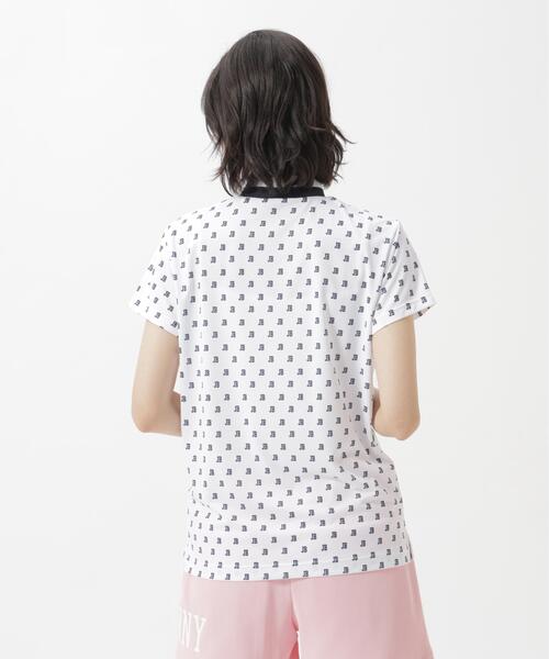 Jack Bunny!!(ジャックバニー)の「【Jack Bunny!!】ロゴプリント半袖モックネックカットソー(Tシャツ/カットソー・レディース・ピンク/ネイビー/ホワイト・SMALL/MEDIUM)」の6枚目の写真