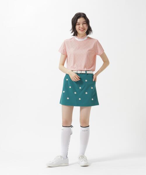 Jack Bunny!!(ジャックバニー)の「【Jack Bunny!!】ロゴプリント半袖モックネックカットソー(Tシャツ/カットソー・レディース・ピンク/ネイビー/ホワイト・SMALL/MEDIUM)」の9枚目の写真