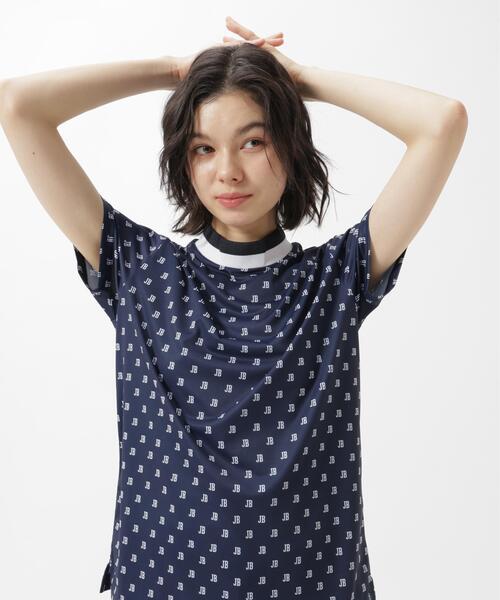 Jack Bunny!!(ジャックバニー)の「【Jack Bunny!!】ロゴプリント半袖モックネックカットソー(Tシャツ/カットソー・レディース・ピンク/ネイビー/ホワイト・SMALL/MEDIUM)」の16枚目の写真