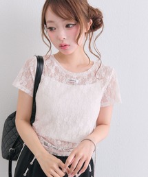 レースドロストTシャツ