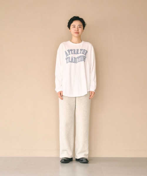 kha:ki(カーキ)の「「KHA:KI / カーキ」L/S TEE -WARPED COLLEGE-(Tシャツ/カットソー・レディース・ネイビー/ホワイト/ブラウン・FREE)」の11枚目の写真