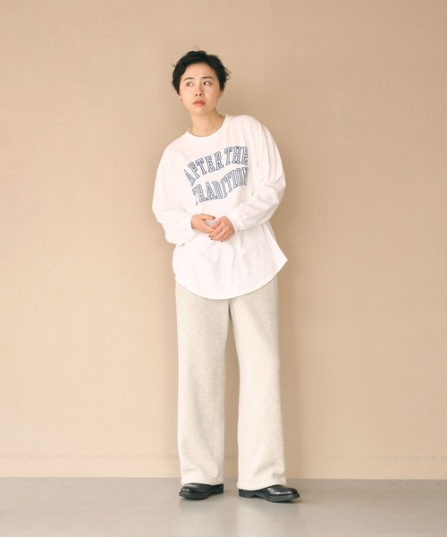 kha:ki(カーキ)の「「KHA:KI / カーキ」L/S TEE -WARPED COLLEGE-(Tシャツ/カットソー・レディース・ネイビー/ホワイト/ブラウン・FREE)」の14枚目の写真