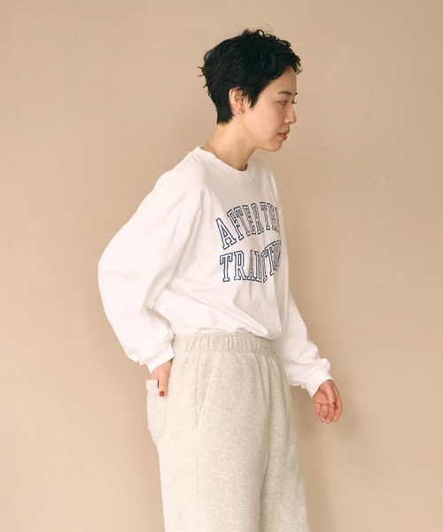 kha:ki(カーキ)の「「KHA:KI / カーキ」L/S TEE -WARPED COLLEGE-(Tシャツ/カットソー・レディース・ネイビー/ホワイト/ブラウン・FREE)」の15枚目の写真