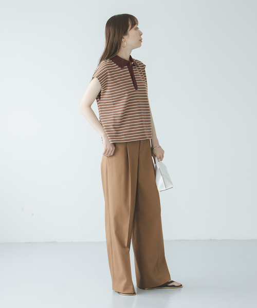 STAR&STRIPE（スターアンドストライプ）の「《NOBLE別注》STAR&STRIPEスターアンドストライプ マルチボーダープルオーバー（Tシャツ/カットソー・レディース・ブラウン/ネイビー・FREE）」の10枚目の写真