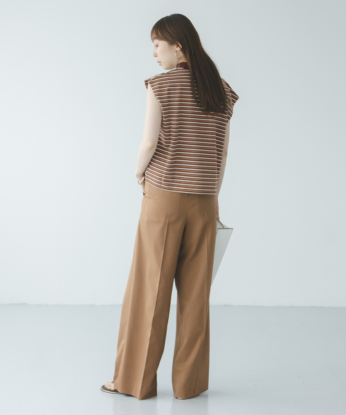 STAR&STRIPE（スターアンドストライプ）の「《NOBLE別注》STAR&STRIPEスターアンドストライプ マルチボーダープルオーバー（Tシャツ/カットソー・レディース・ブラウン/ネイビー・FREE）」の11枚目の写真