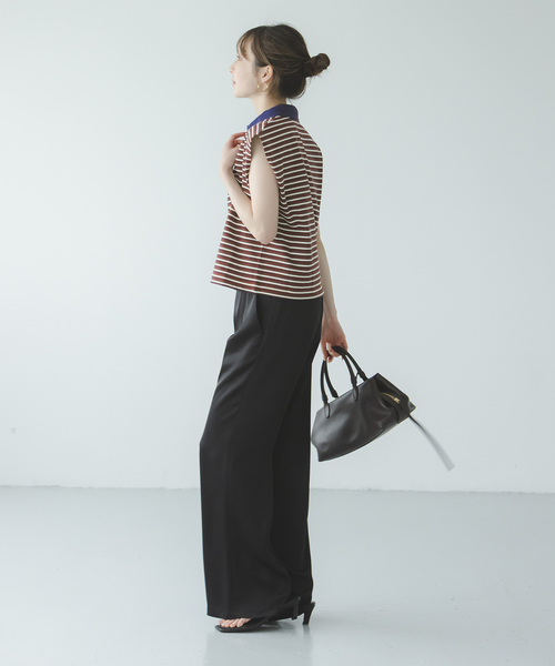 STAR&STRIPE（スターアンドストライプ）の「《NOBLE別注》STAR&STRIPEスターアンドストライプ マルチボーダープルオーバー（Tシャツ/カットソー・レディース・ブラウン/ネイビー・FREE）」の19枚目の写真