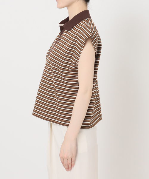 STAR&STRIPE（スターアンドストライプ）の「《NOBLE別注》STAR&STRIPEスターアンドストライプ マルチボーダープルオーバー（Tシャツ/カットソー・レディース・ブラウン/ネイビー・FREE）」の22枚目の写真