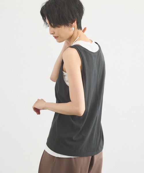 BARNYARDSTORM(バンヤードストーム)の「BARNYARDSTORM / GREYCHORD(グレーコード) / CLEO レイヤードT(Tシャツ/カットソー・レディース・グレー系その他/チャコールグレー・M)」の4枚目の写真