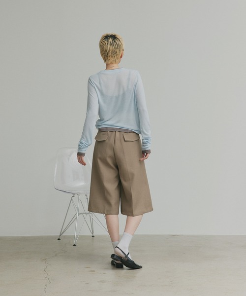 ad thie(アドティエ)の「ベルト ミニ ポーチ付き タックバミューダパンツ(その他パンツ・レディース・ブラック/ライトブラウン/アイボリー/グレー・FREE)」の16枚目の写真