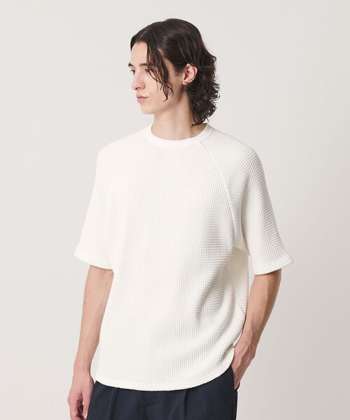 BEAUTY&YOUTH UNITED ARROWS(ビューティーアンドユースユナイテッドアローズ)の「ビッグ ワッフル クルーネック ショートスリーブ Tシャツ(Tシャツ/カットソー・メンズ・ホワイト/ブラック/イエロー・S/M/L/XL)」の6枚目の写真