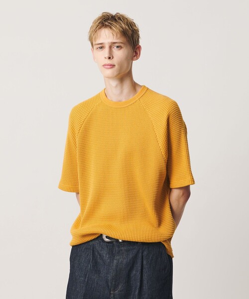 BEAUTY&YOUTH UNITED ARROWS(ビューティーアンドユースユナイテッドアローズ)の「ビッグ ワッフル クルーネック ショートスリーブ Tシャツ(Tシャツ/カットソー・メンズ・ホワイト/ブラック/イエロー・S/M/L/XL)」の8枚目の写真