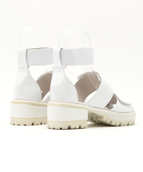 Jeffrey Campbell(ジェフリーキャンベル)の「マジックテープベルト厚底サンダル(サンダル・レディース・ホワイト・36/37/35/39)」の4枚目の写真