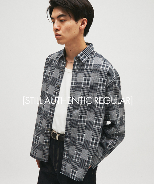 JOURNAL STANDARD（ジャーナルスタンダード）の「STILL AUTHENTIC / スティル オーセンティック レギュラーカラーシャツ（シャツ/ブラウス・メンズ・ベージュ/ネイビー/ブラック・MEDIUM/LARGE）」の2枚目の写真