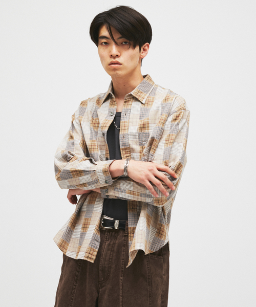 JOURNAL STANDARD（ジャーナルスタンダード）の「STILL AUTHENTIC / スティル オーセンティック レギュラーカラーシャツ（シャツ/ブラウス・メンズ・ベージュ/ネイビー/ブラック・MEDIUM/LARGE）」の22枚目の写真