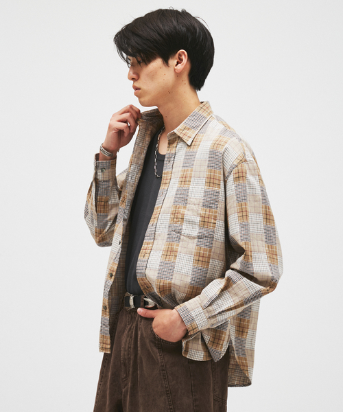 JOURNAL STANDARD（ジャーナルスタンダード）の「STILL AUTHENTIC / スティル オーセンティック レギュラーカラーシャツ（シャツ/ブラウス・メンズ・ベージュ/ネイビー/ブラック・MEDIUM/LARGE）」の21枚目の写真