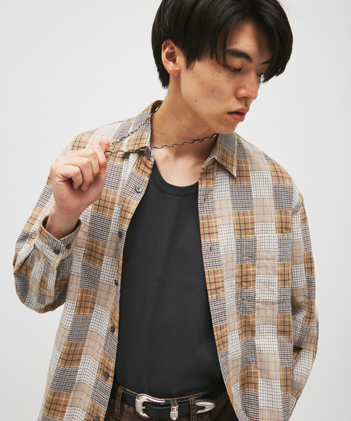 JOURNAL STANDARD（ジャーナルスタンダード）の「STILL AUTHENTIC / スティル オーセンティック レギュラーカラーシャツ（シャツ/ブラウス・メンズ・ベージュ/ネイビー/ブラック・MEDIUM/LARGE）」の18枚目の写真