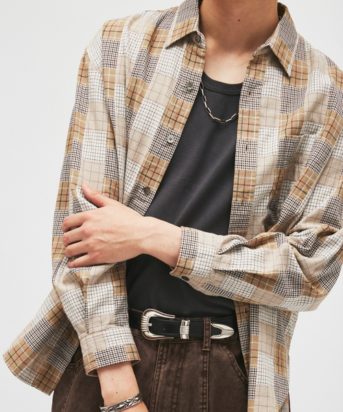 JOURNAL STANDARD（ジャーナルスタンダード）の「STILL AUTHENTIC / スティル オーセンティック レギュラーカラーシャツ（シャツ/ブラウス・メンズ・ベージュ/ネイビー/ブラック・MEDIUM/LARGE）」の16枚目の写真
