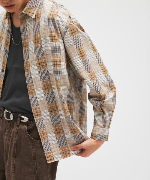 JOURNAL STANDARD（ジャーナルスタンダード）の「STILL AUTHENTIC / スティル オーセンティック レギュラーカラーシャツ（シャツ/ブラウス・メンズ・ベージュ/ネイビー/ブラック・MEDIUM/LARGE）」の15枚目の写真