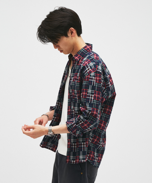 JOURNAL STANDARD（ジャーナルスタンダード）の「STILL AUTHENTIC / スティル オーセンティック レギュラーカラーシャツ（シャツ/ブラウス・メンズ・ベージュ/ネイビー/ブラック・MEDIUM/LARGE）」の10枚目の写真