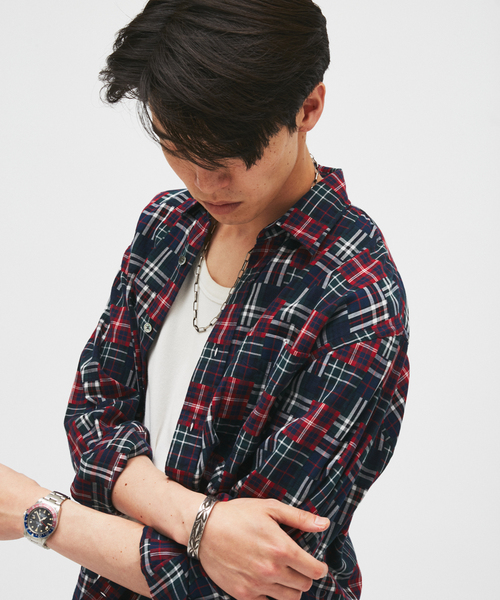 JOURNAL STANDARD（ジャーナルスタンダード）の「STILL AUTHENTIC / スティル オーセンティック レギュラーカラーシャツ（シャツ/ブラウス・メンズ・ベージュ/ネイビー/ブラック・MEDIUM/LARGE）」の7枚目の写真