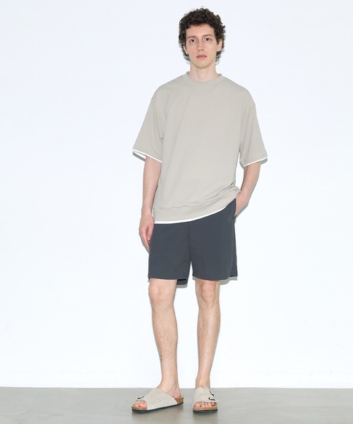 coca(coca)(コカ)の「ライトエンボスレイヤード風半袖Tシャツ(Tシャツ/カットソー・メンズ・ライトグレー/ダークグリーン/ブラック・XL/M/L)」の11枚目の写真