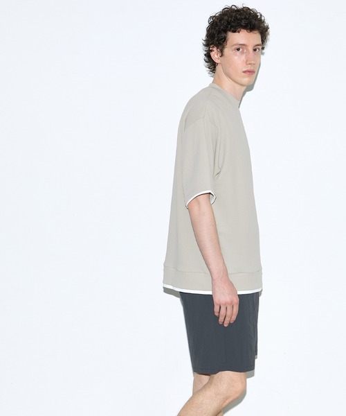 coca(coca)(コカ)の「ライトエンボスレイヤード風半袖Tシャツ(Tシャツ/カットソー・メンズ・ライトグレー/ダークグリーン/ブラック・XL/M/L)」の13枚目の写真